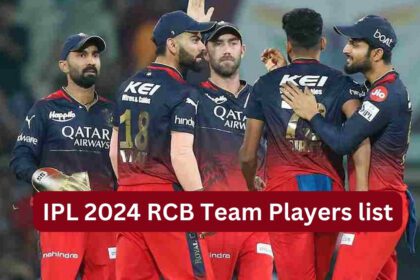 IPL 2024 RCB Team Players list आरसीबी टीम के खिलाड़ियों की सूची