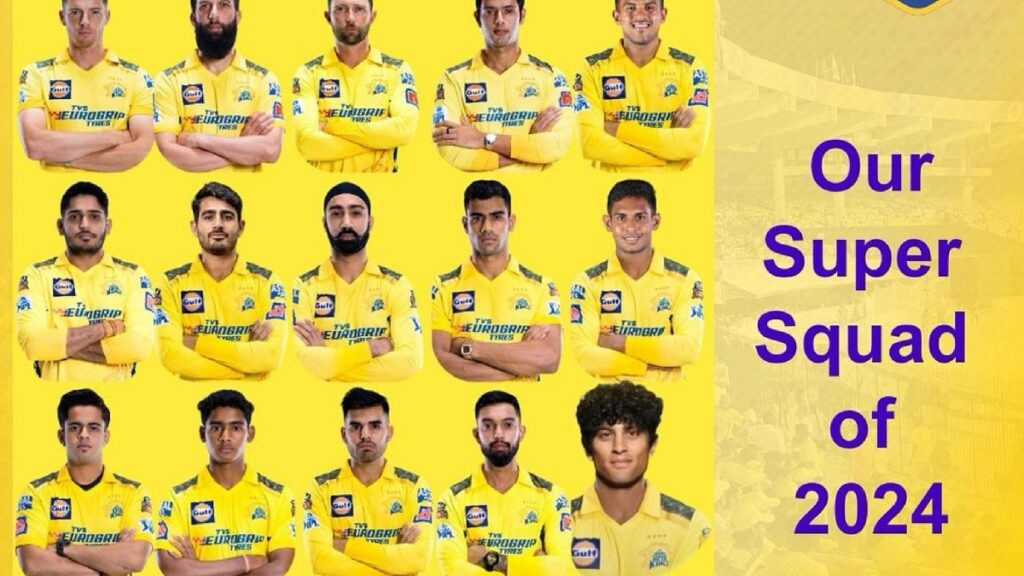 ipl 2024 csk team players list